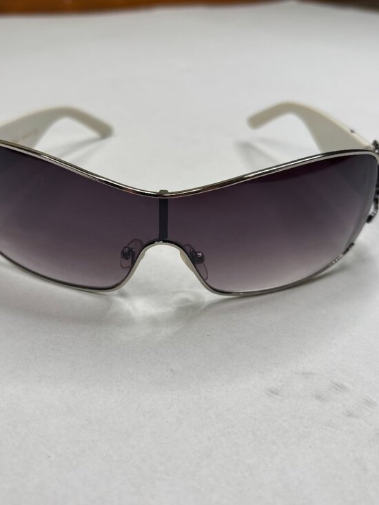 Ed Hardy Style Vtg Sunglasses Panther & Snake Tattoo Graphics White Silver Y2K main image 7